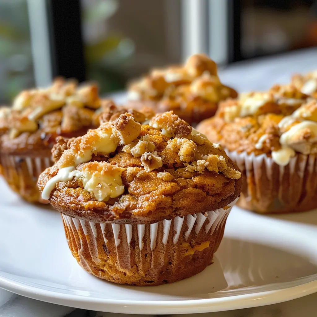Healthy Pumpkin Cream Cheese Muffins