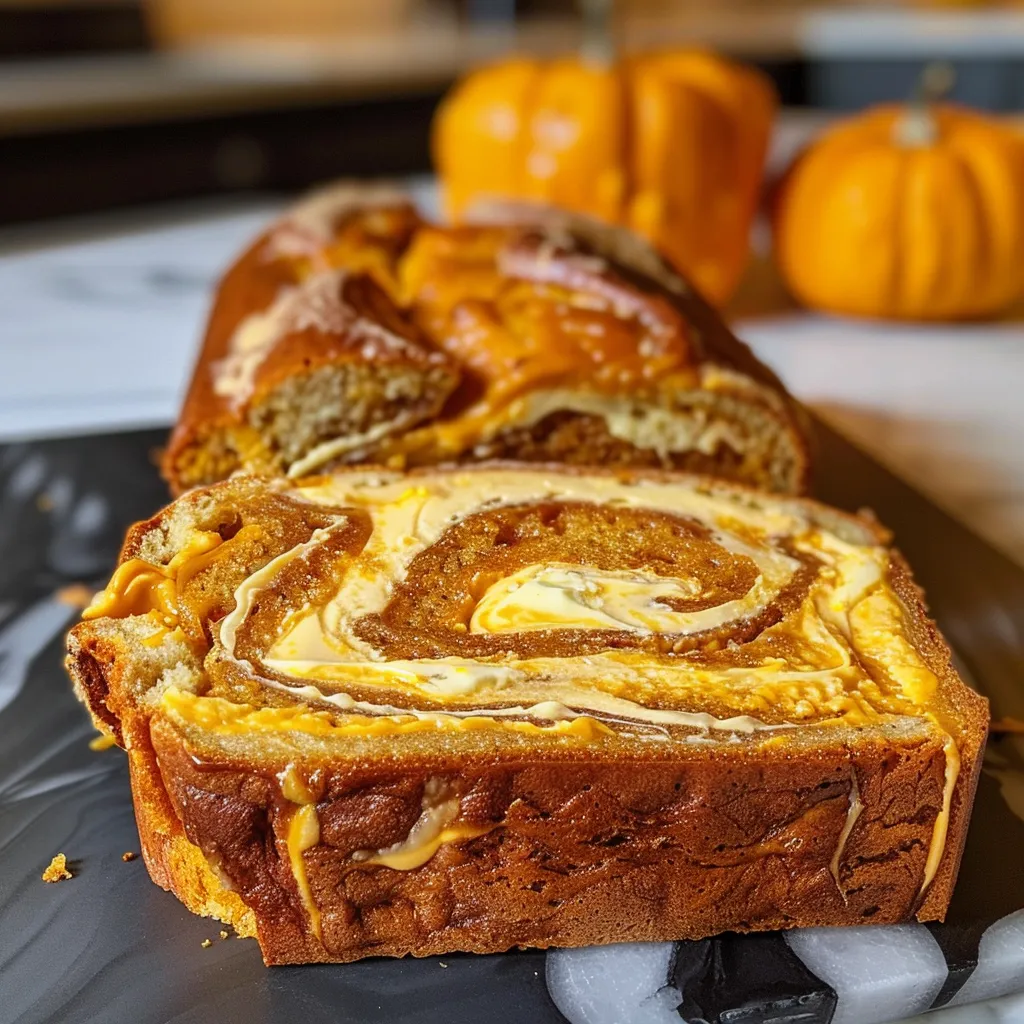 Delicious Pumpkin Cream Cheese Swirl Bread Recipe