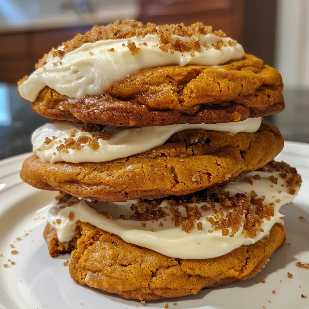 Pumpkin Cookies with Cream Cheese Frosting