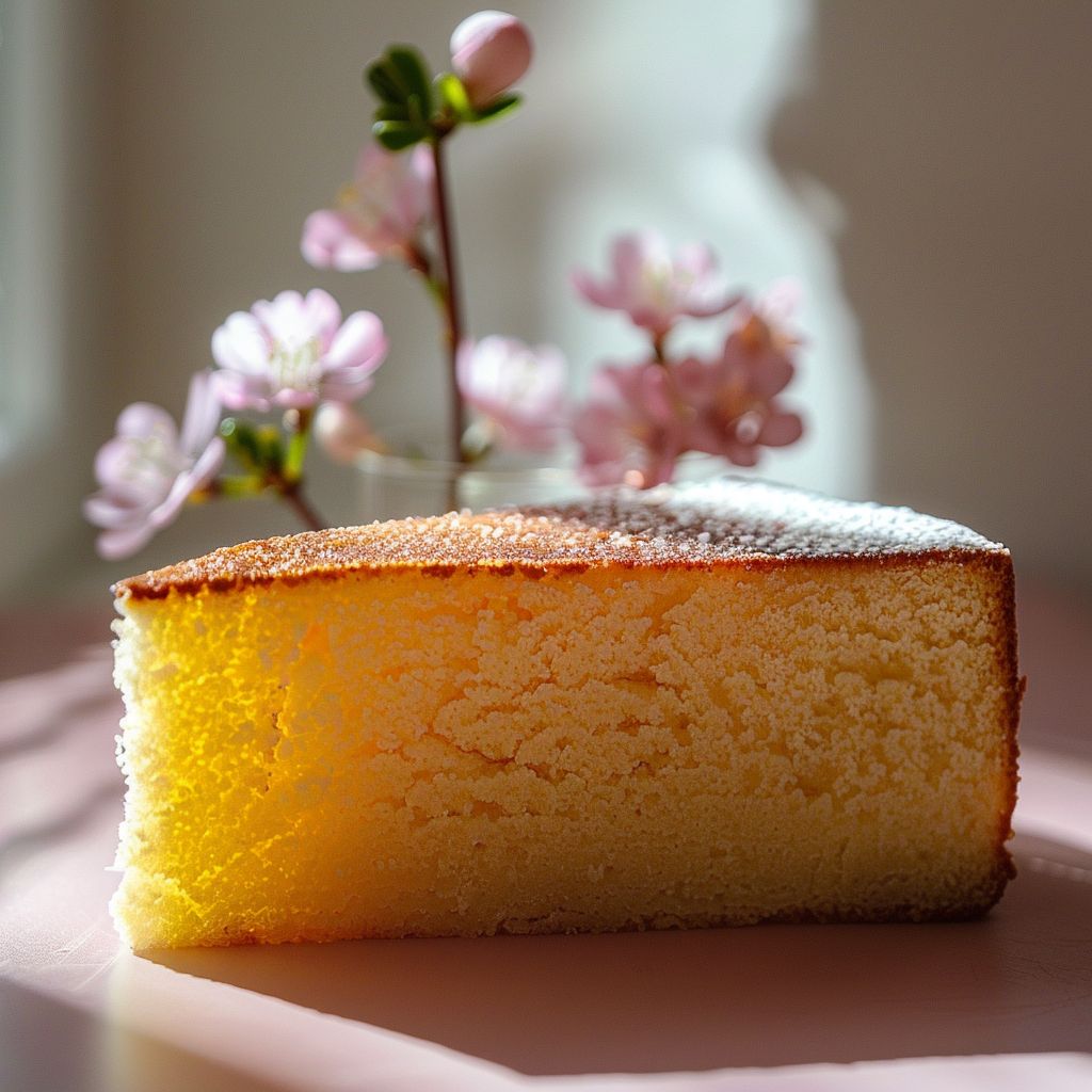 A close-up shot of a beautifully styled slice of 1mg696s8kk on a pale pink surface with natural light.